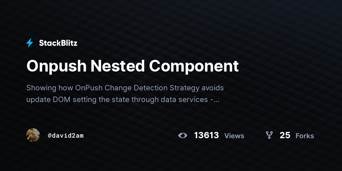 Onpush Nested Component - StackBlitz