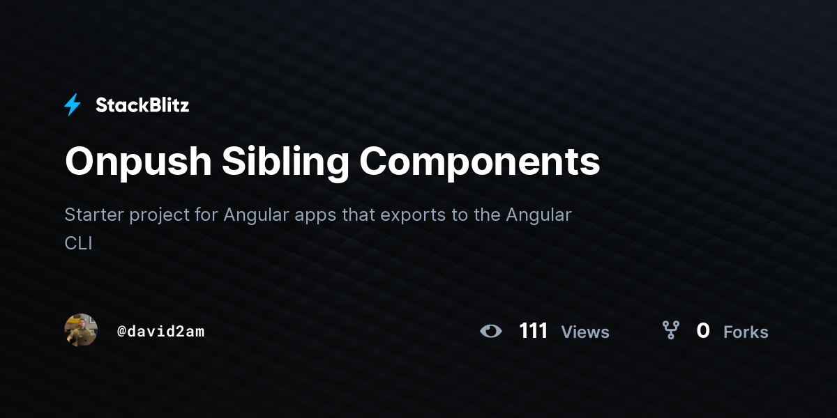 Onpush Sibling Components - StackBlitz