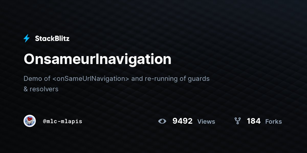 Onsameurlnavigation - StackBlitz