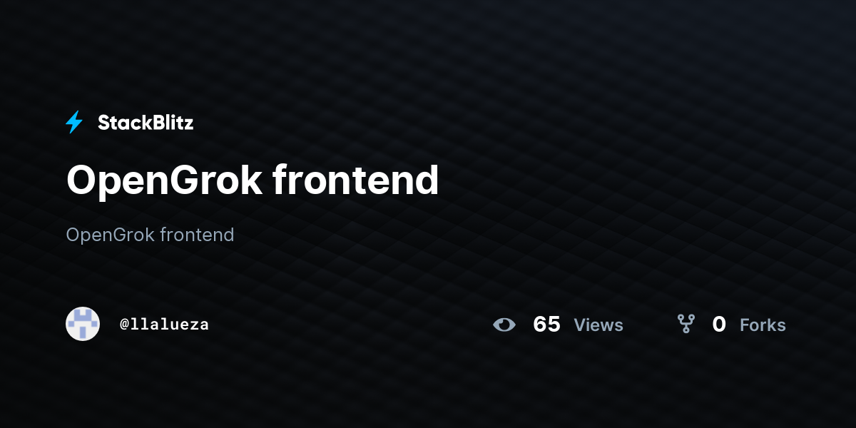 OpenGrok frontend - StackBlitz