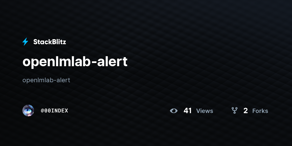 openlmlab-alert - StackBlitz