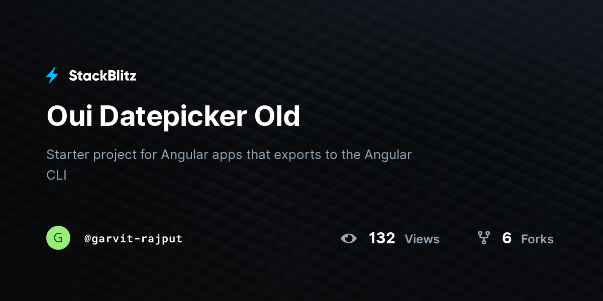 Oui Datepicker Old - StackBlitz