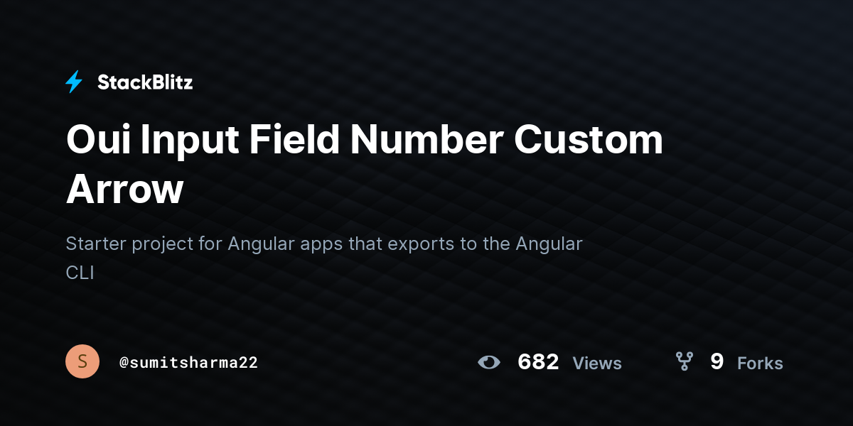 Oui Input Field Number Custom Arrow - StackBlitz