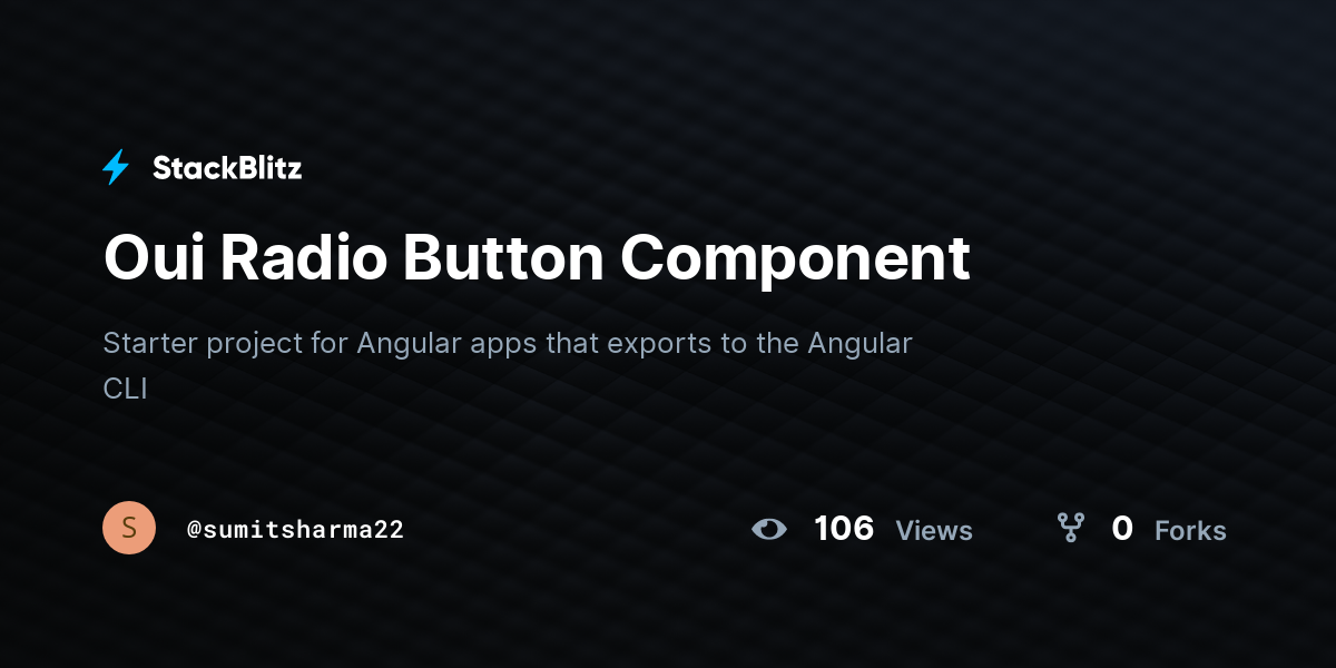 Oui Radio Button Component - StackBlitz