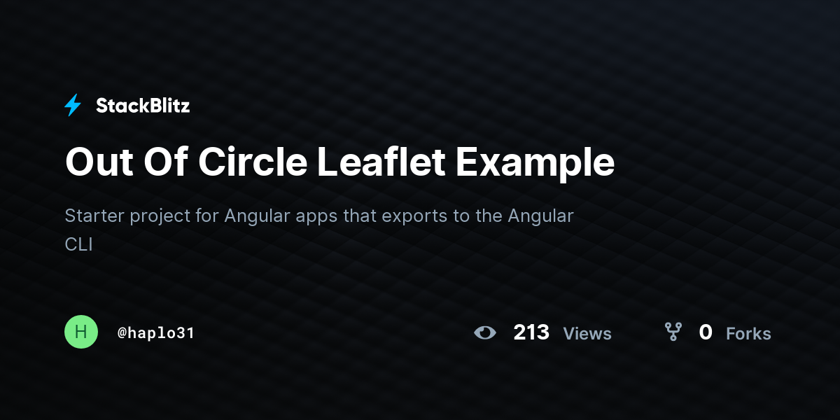 Out Of Circle Leaflet Example - StackBlitz