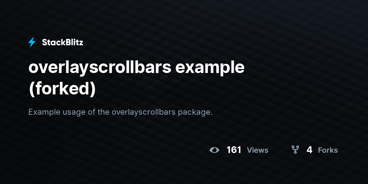 overlayscrollbars example (forked) - StackBlitz