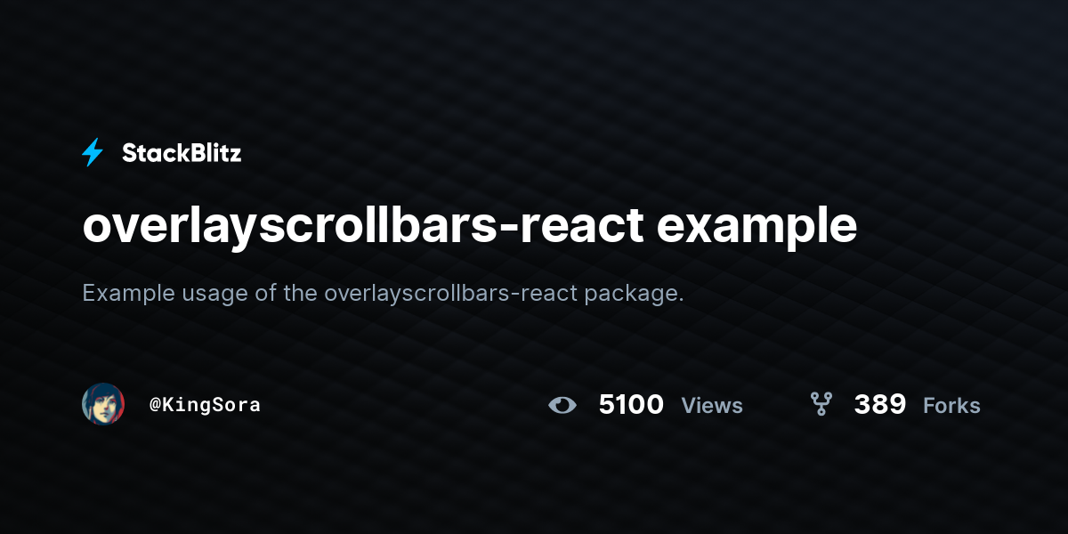 overlayscrollbarsreact example StackBlitz