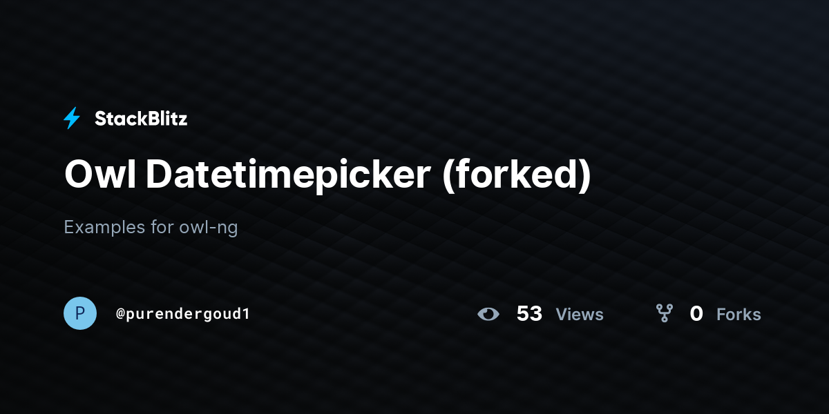 Owl Datetimepicker (forked) - StackBlitz