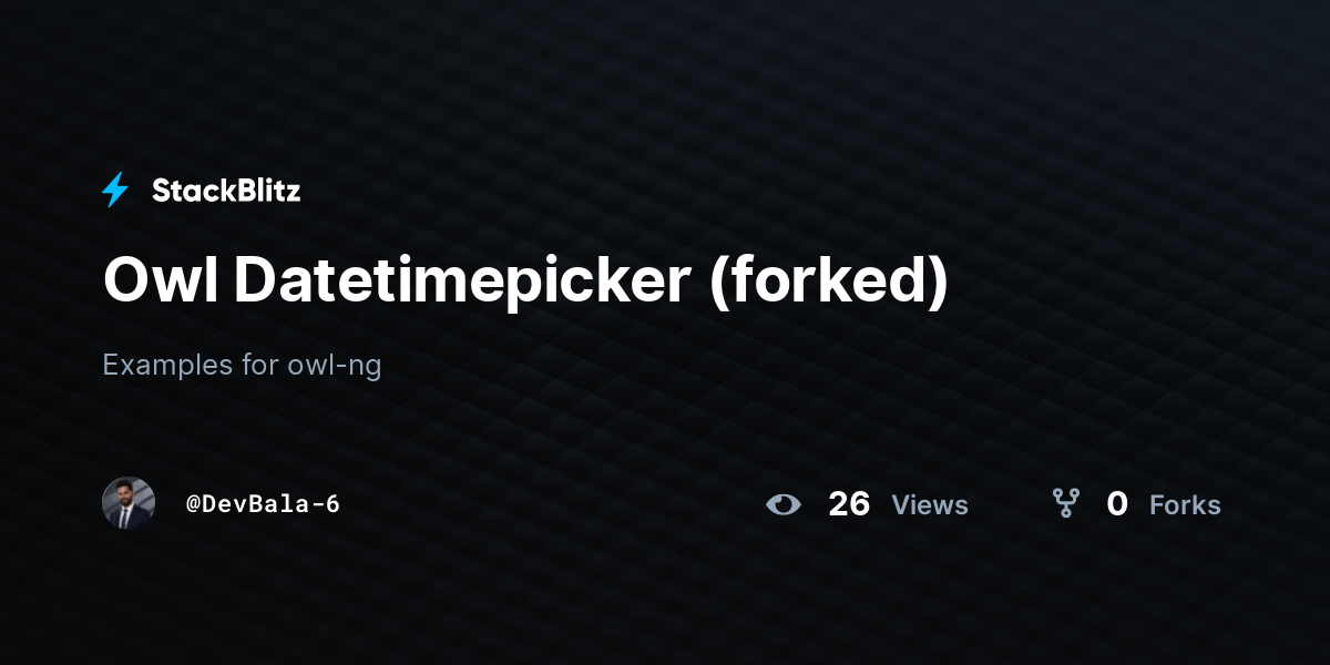 Owl Datetimepicker (forked) - StackBlitz