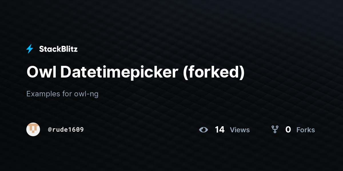 Owl Datetimepicker (forked) - StackBlitz