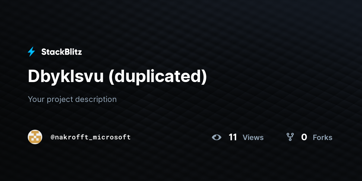 Dbyklsvu (duplicated) - StackBlitz