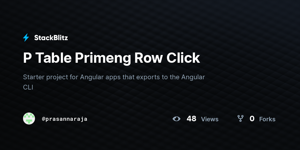Double-Click Row Editing in PrimeNG Table An Angular  TypeScript Guide - P Table Primeng Row Click - StackBlitz