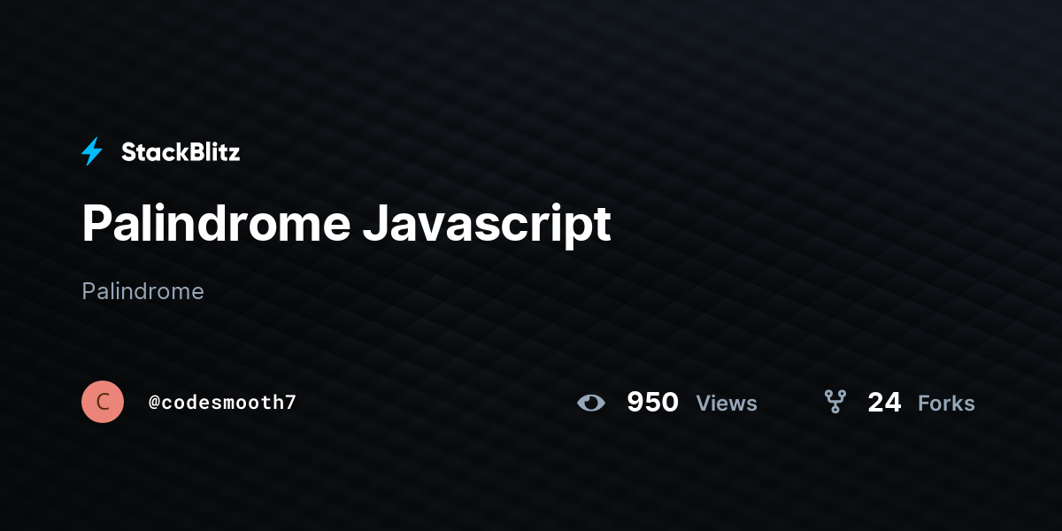 palindrome number check in javascript