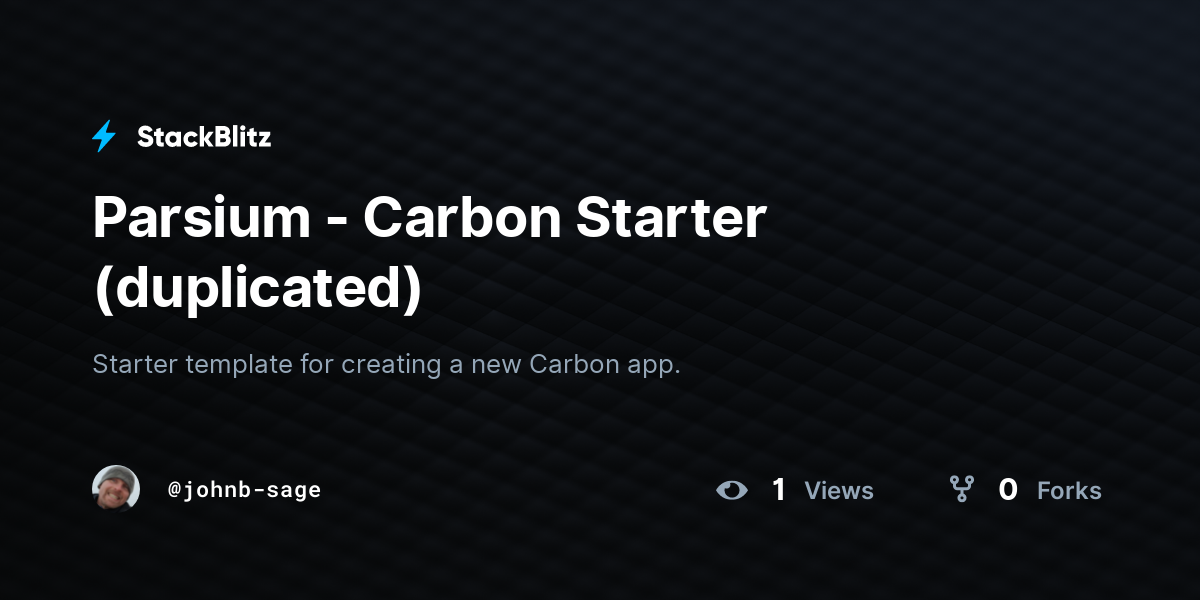 Parsium - Carbon Starter (duplicated) - StackBlitz