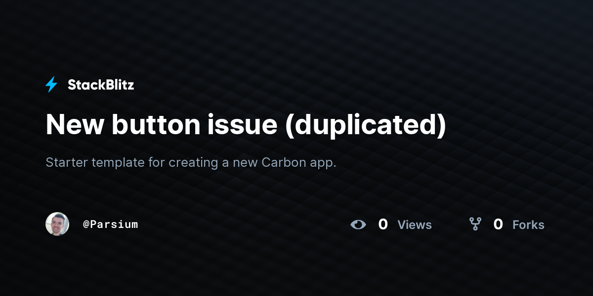 New button issue (duplicated) - StackBlitz