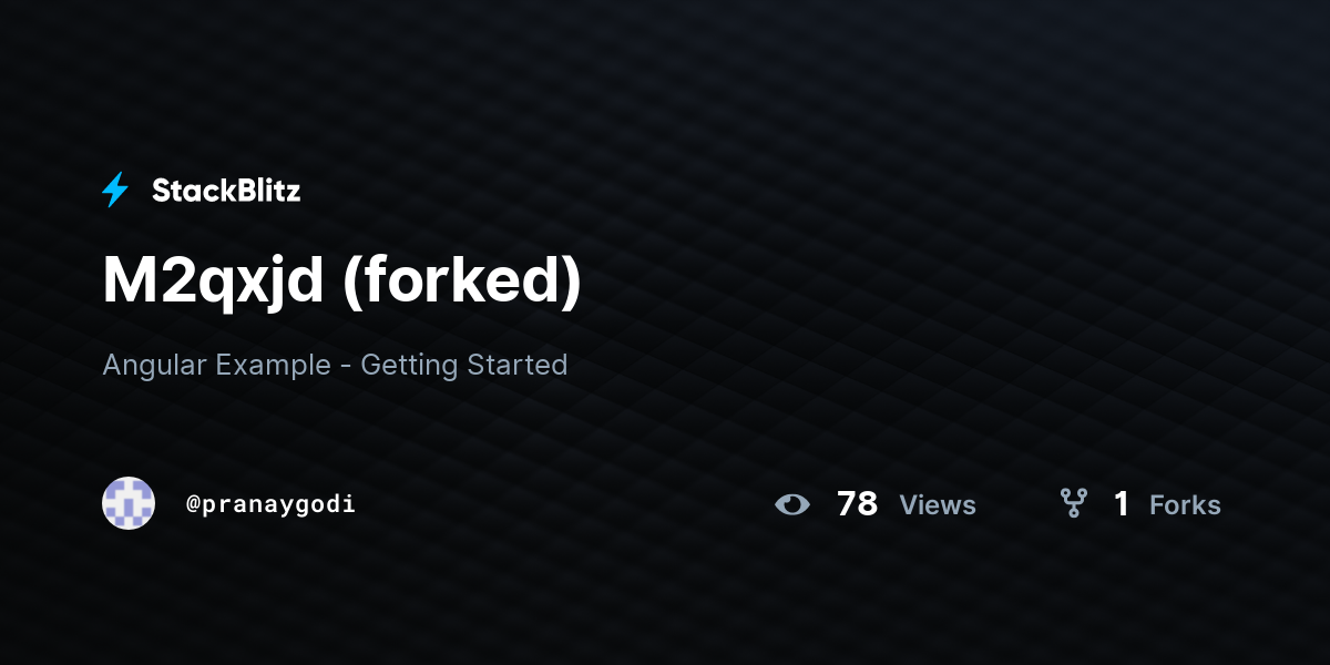 M2qxjd (forked) - StackBlitz
