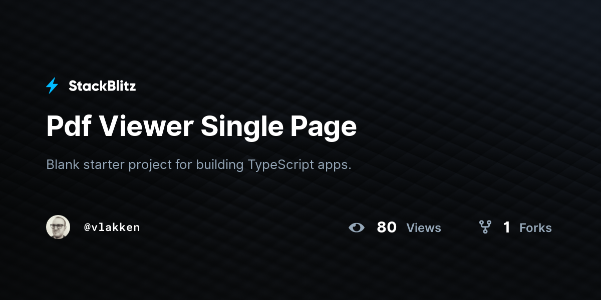 Pdf Viewer Single Page - StackBlitz