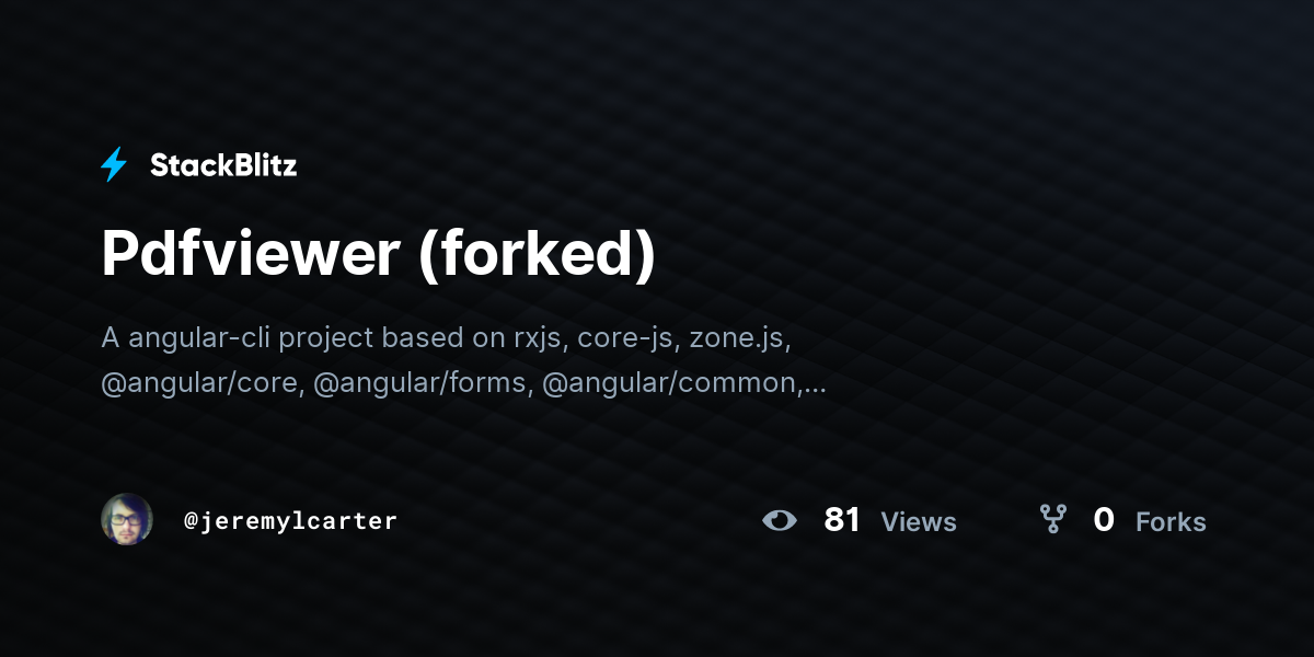 Pdfviewer (forked) - StackBlitz