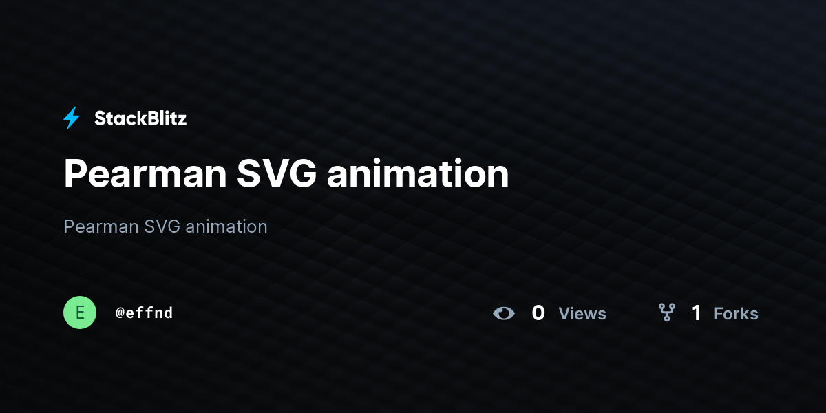 Pearman SVG animation - StackBlitz