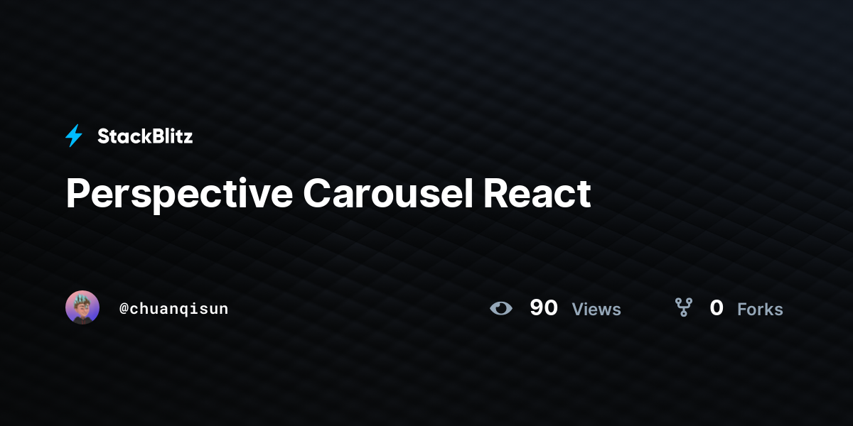 Perspective Carousel React - StackBlitz