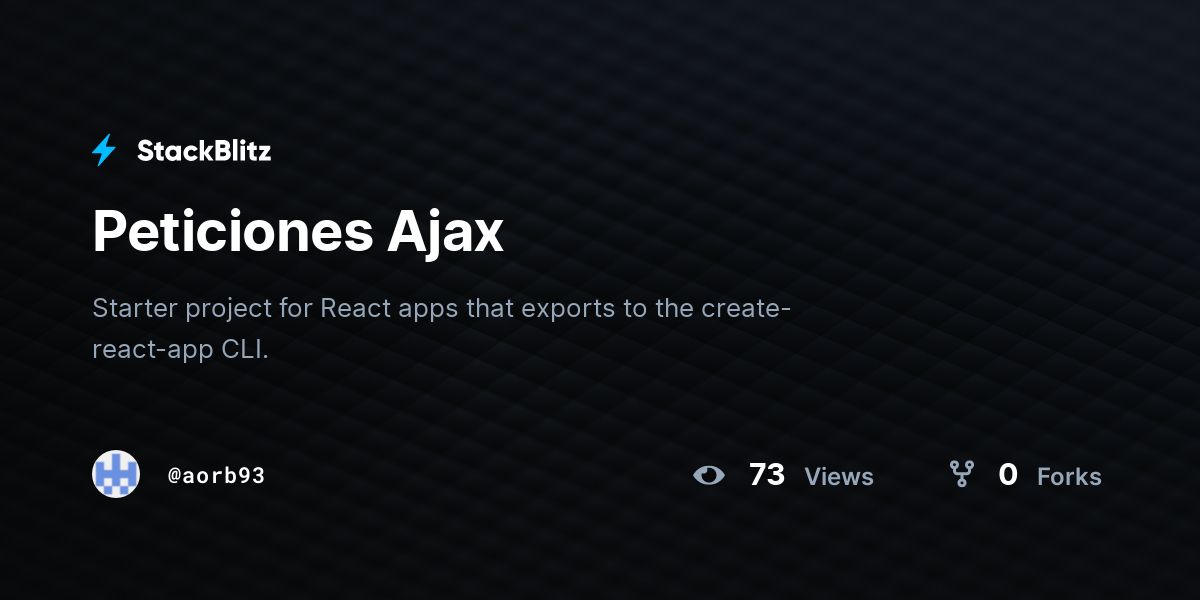 Peticiones Ajax - StackBlitz
