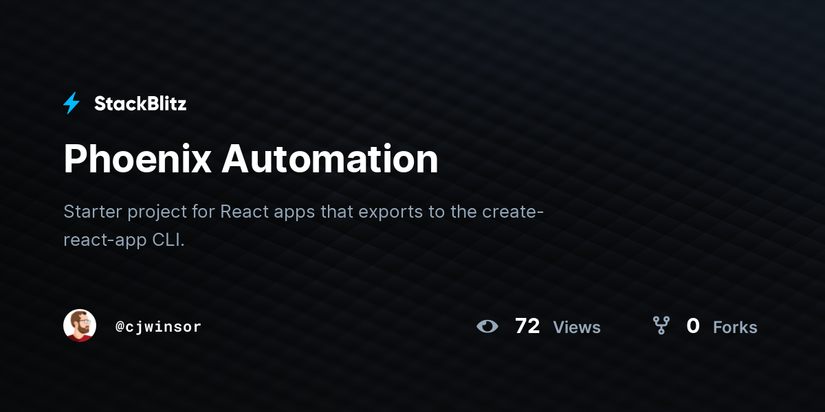 Phoenix Automation - StackBlitz