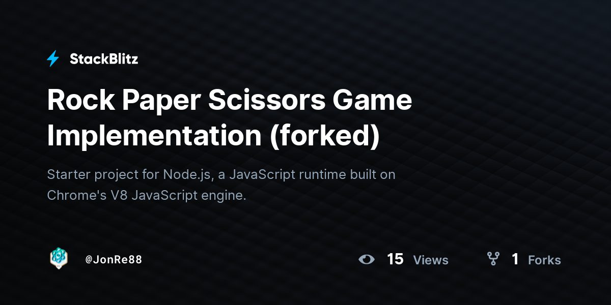 Rock Paper Scissors Game Implementation (forked) - StackBlitz
