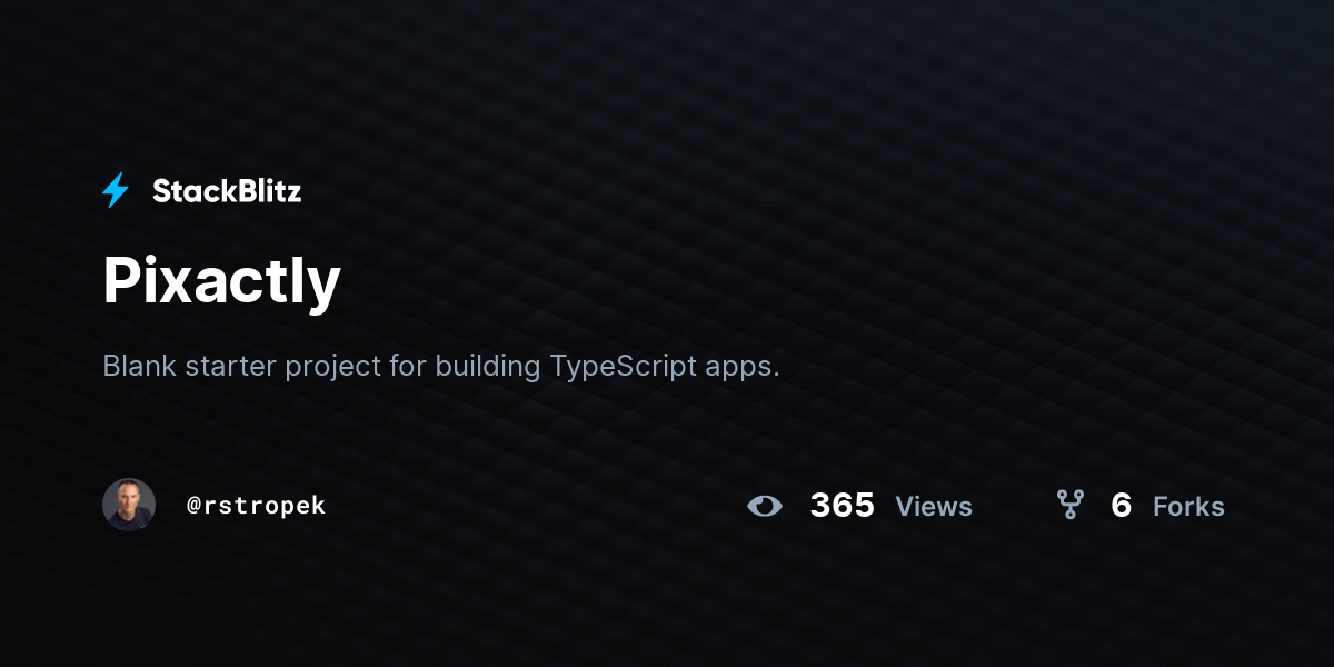 Pixactly - StackBlitz