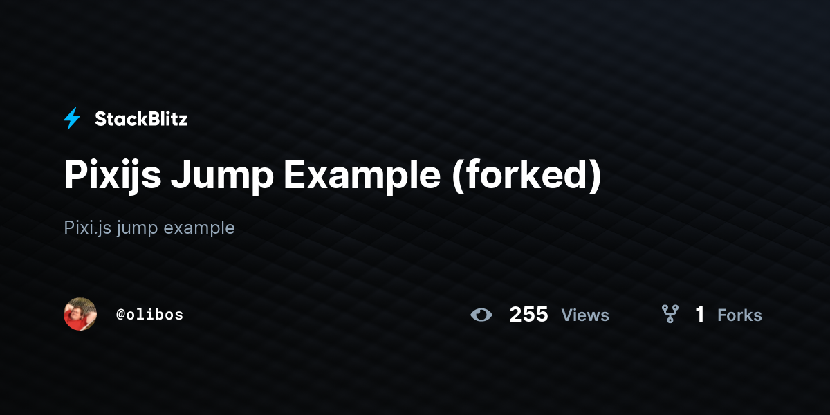 Pixijs Jump Example (forked) - StackBlitz