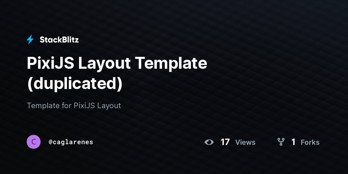 PixiJS Layout Template (duplicated) - StackBlitz