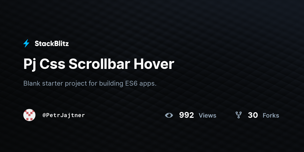 Pj Css Scrollbar Hover StackBlitz