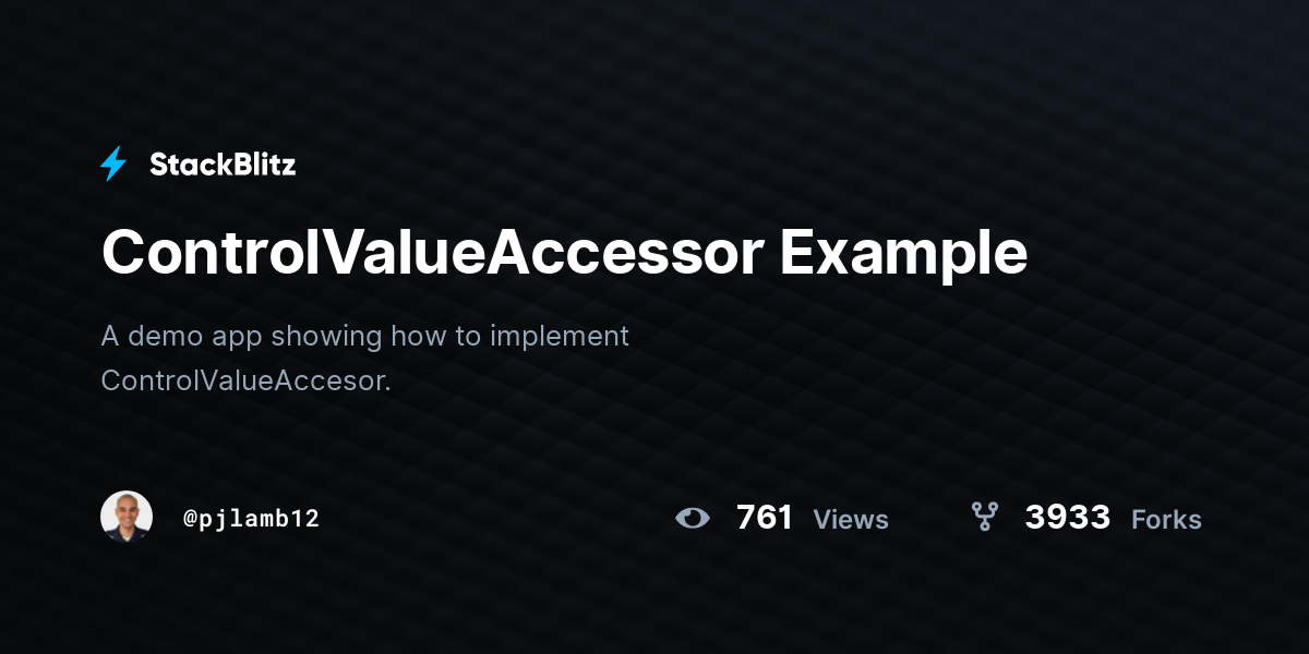 ControlValueAccessor Example - StackBlitz