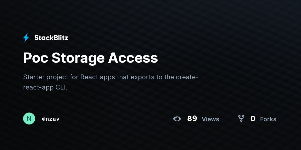Poc Storage Access - StackBlitz
