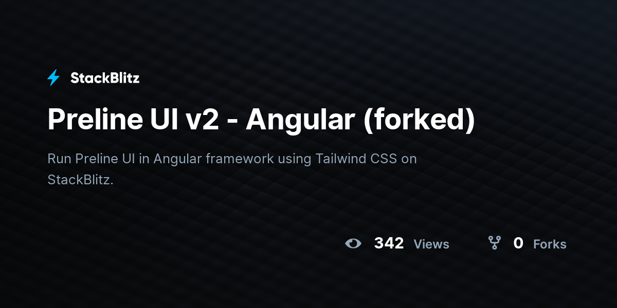 Preline UI v2 - Angular (forked) - StackBlitz
