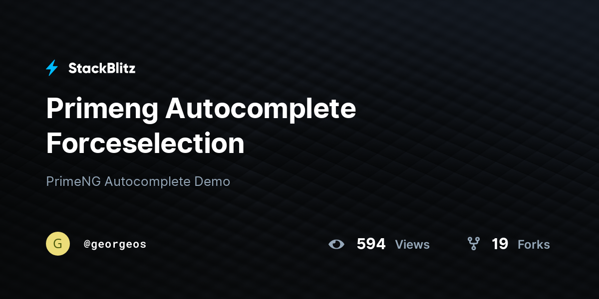 Primeng Autocomplete Forceselection - StackBlitz
