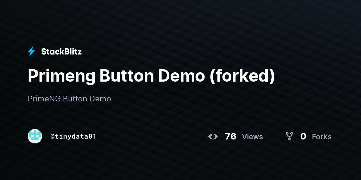 Primeng Button Demo (forked) - StackBlitz