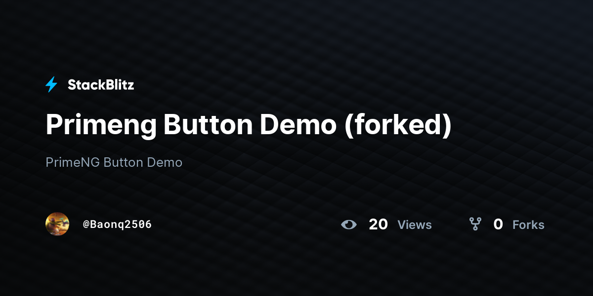 Primeng Button Demo (forked) - StackBlitz