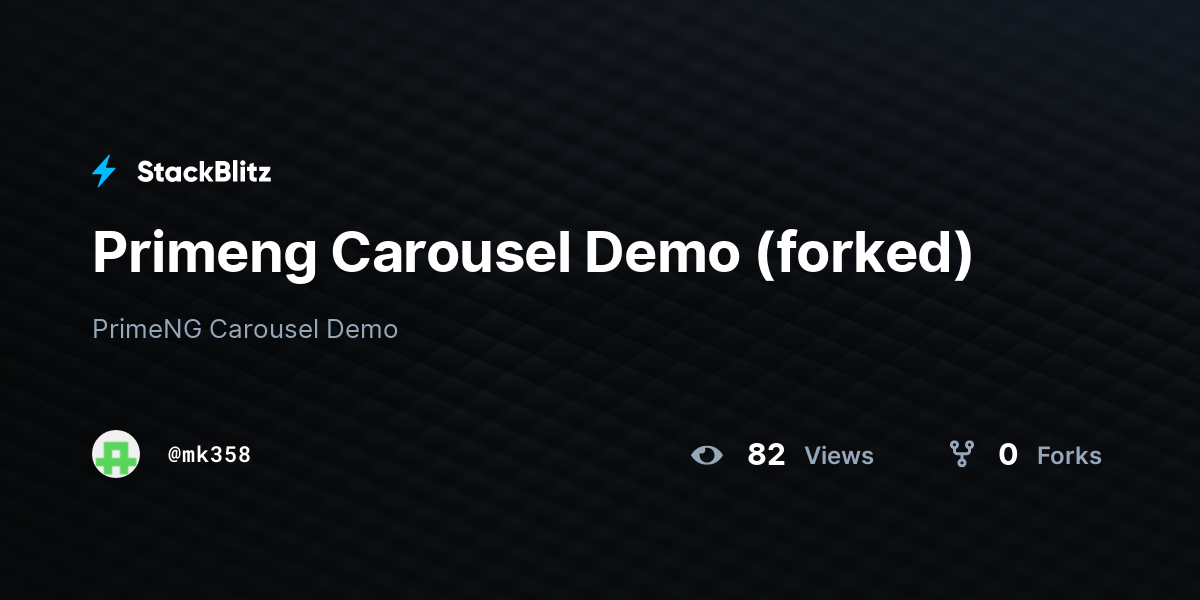 Primeng Carousel Demo (forked) - StackBlitz
