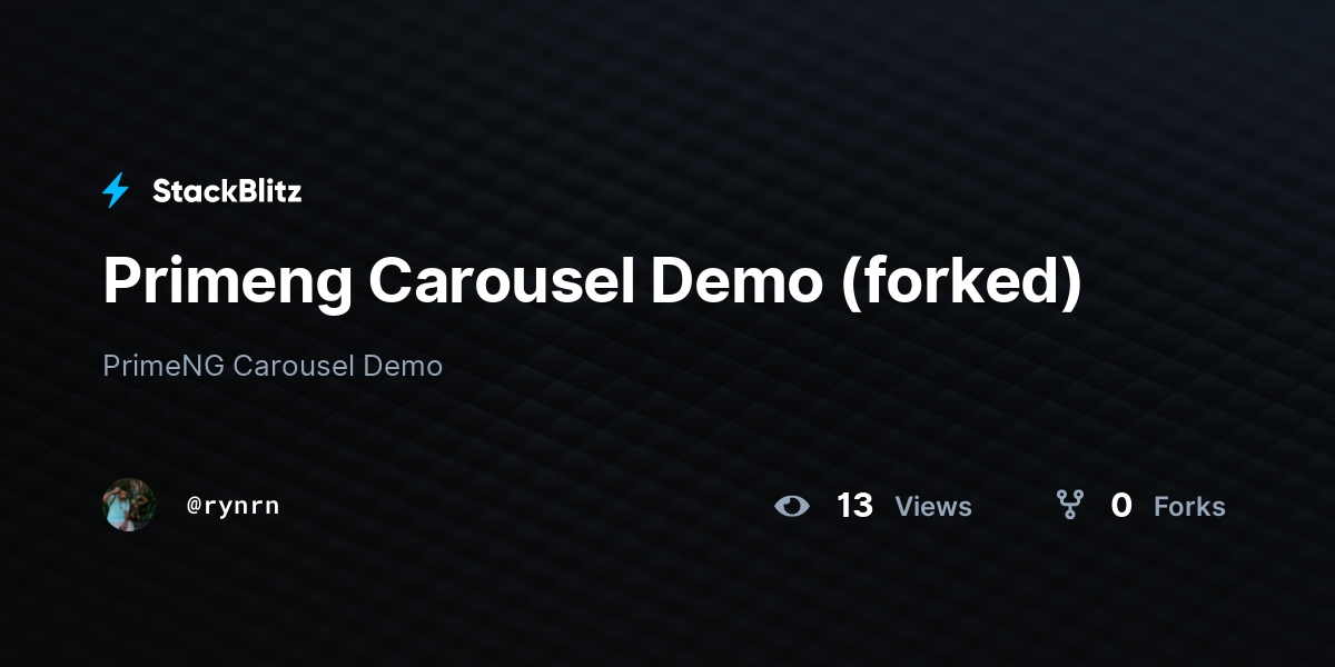 Primeng Carousel Demo (forked) - StackBlitz