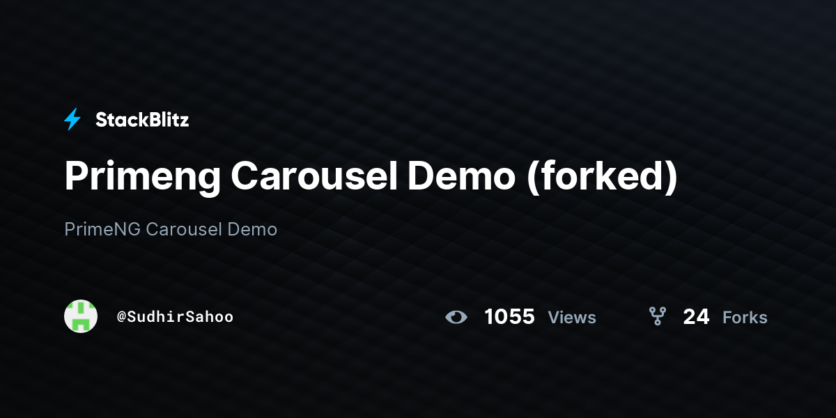 Primeng Carousel Demo (forked) - StackBlitz
