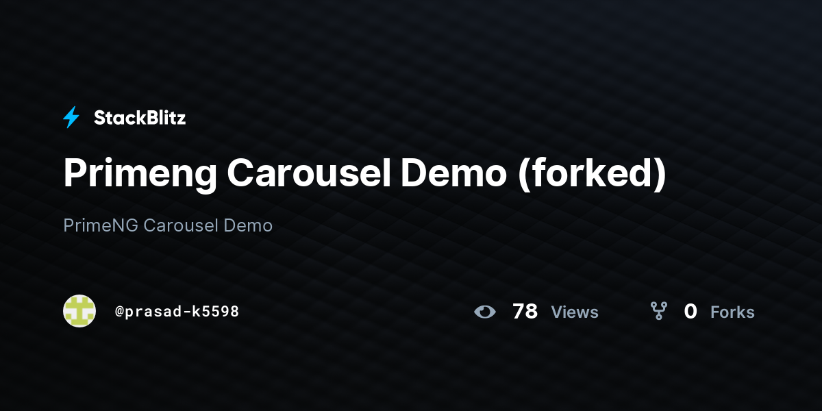 Primeng Carousel Demo (forked) - StackBlitz