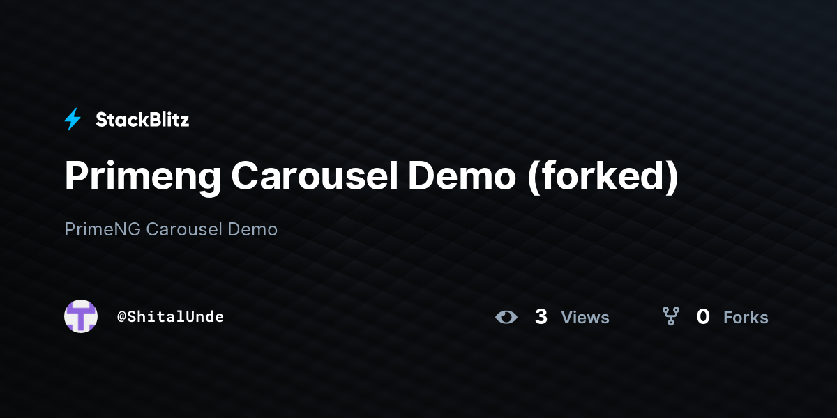 Primeng Carousel Demo (forked) - StackBlitz