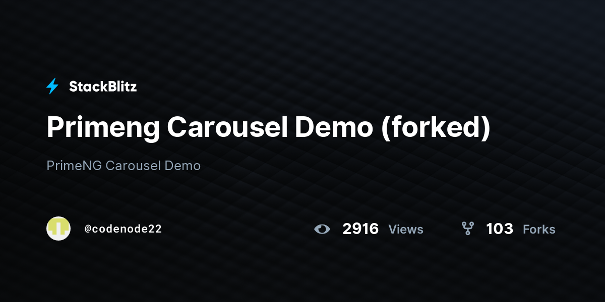 Primeng Carousel Demo (forked) - StackBlitz