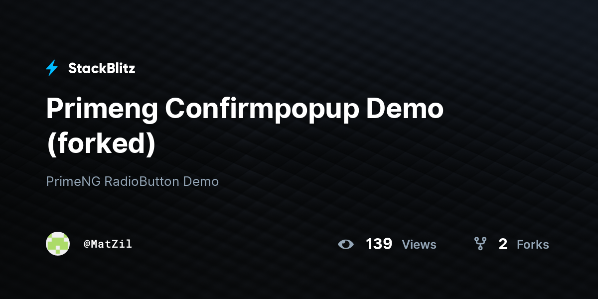 Primeng Confirmpopup Demo (forked) - StackBlitz