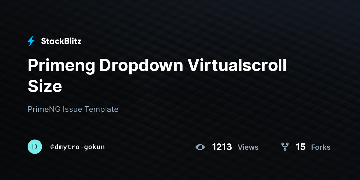 Primeng Dropdown Virtualscroll Size - StackBlitz