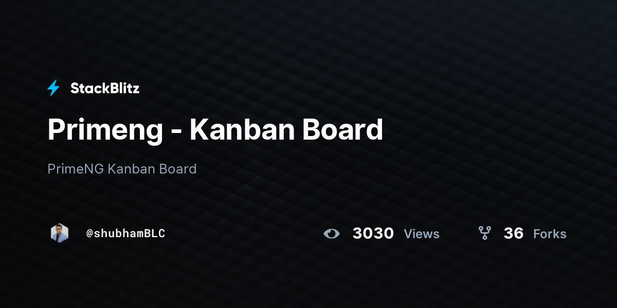 Primeng - Kanban Board - StackBlitz