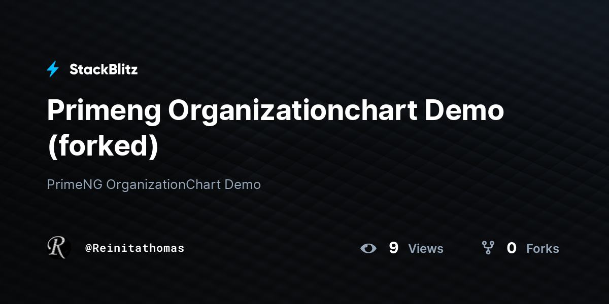 Primeng Organizationchart Demo (forked) - StackBlitz