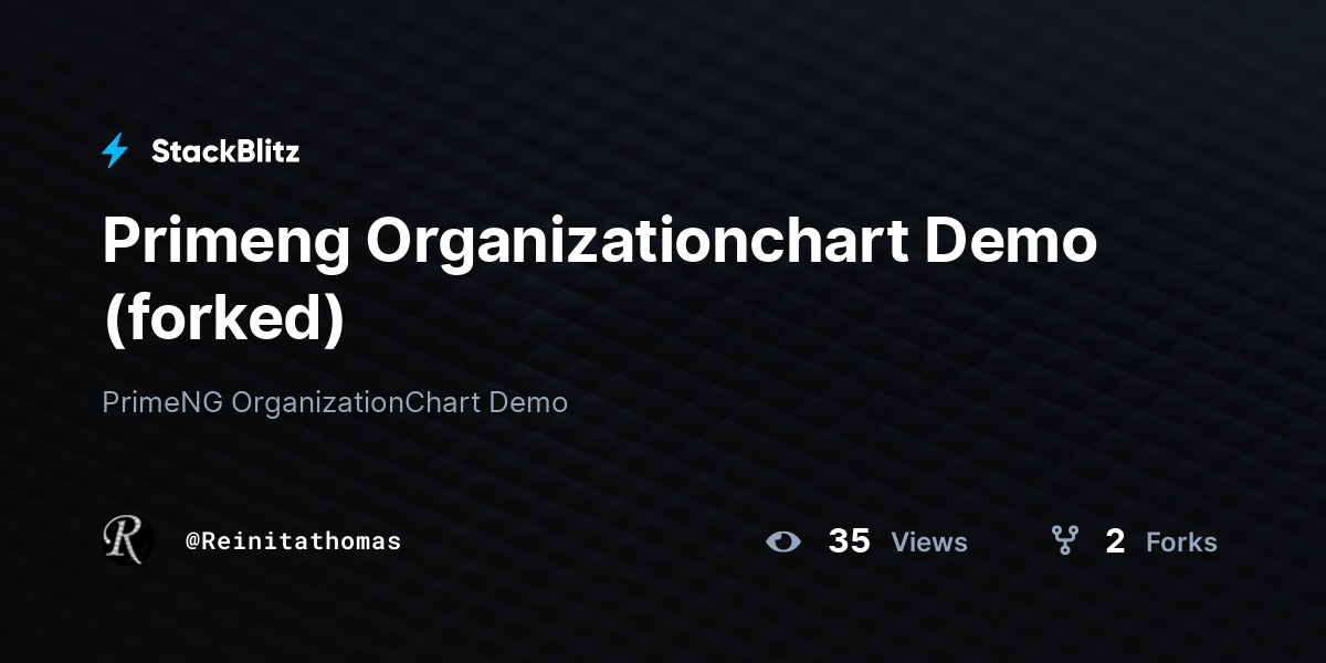Primeng Organizationchart Demo (forked) - StackBlitz