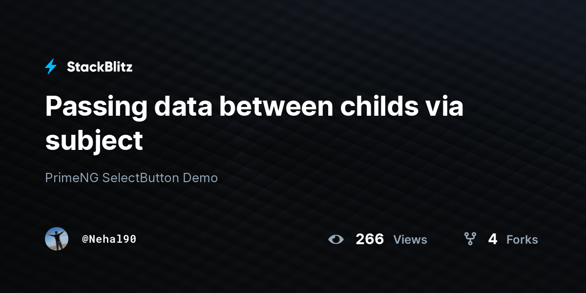 Passing data between childs via subject - StackBlitz