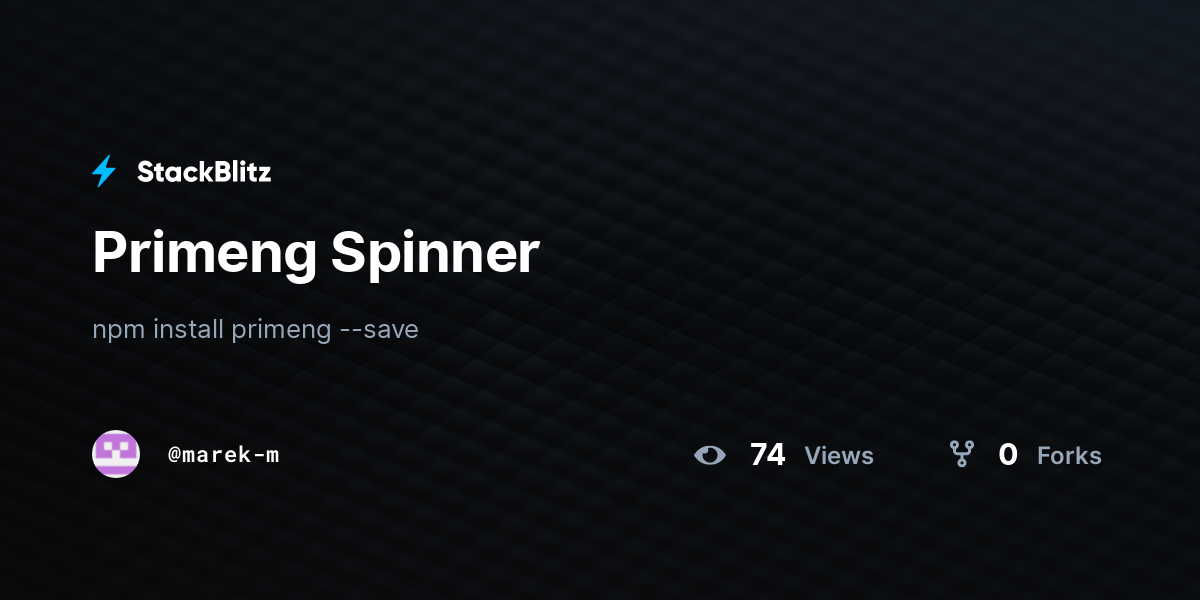 Primeng Spinner - StackBlitz